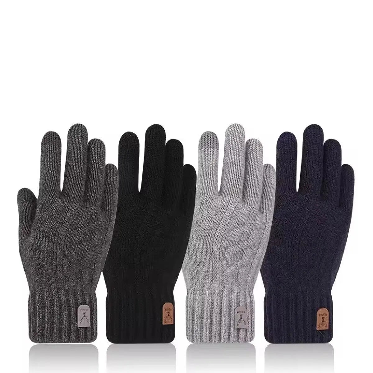 Warm Wool Knit Gloves for Men