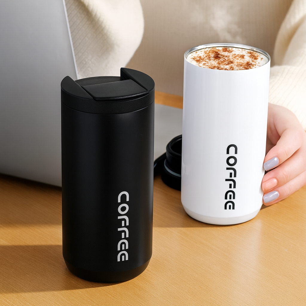 Stainless Steel Thermal Coffee Mug – Leak-Proof Travel Cup