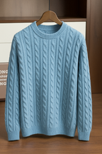 Classic Cable Knit Wool Pullover