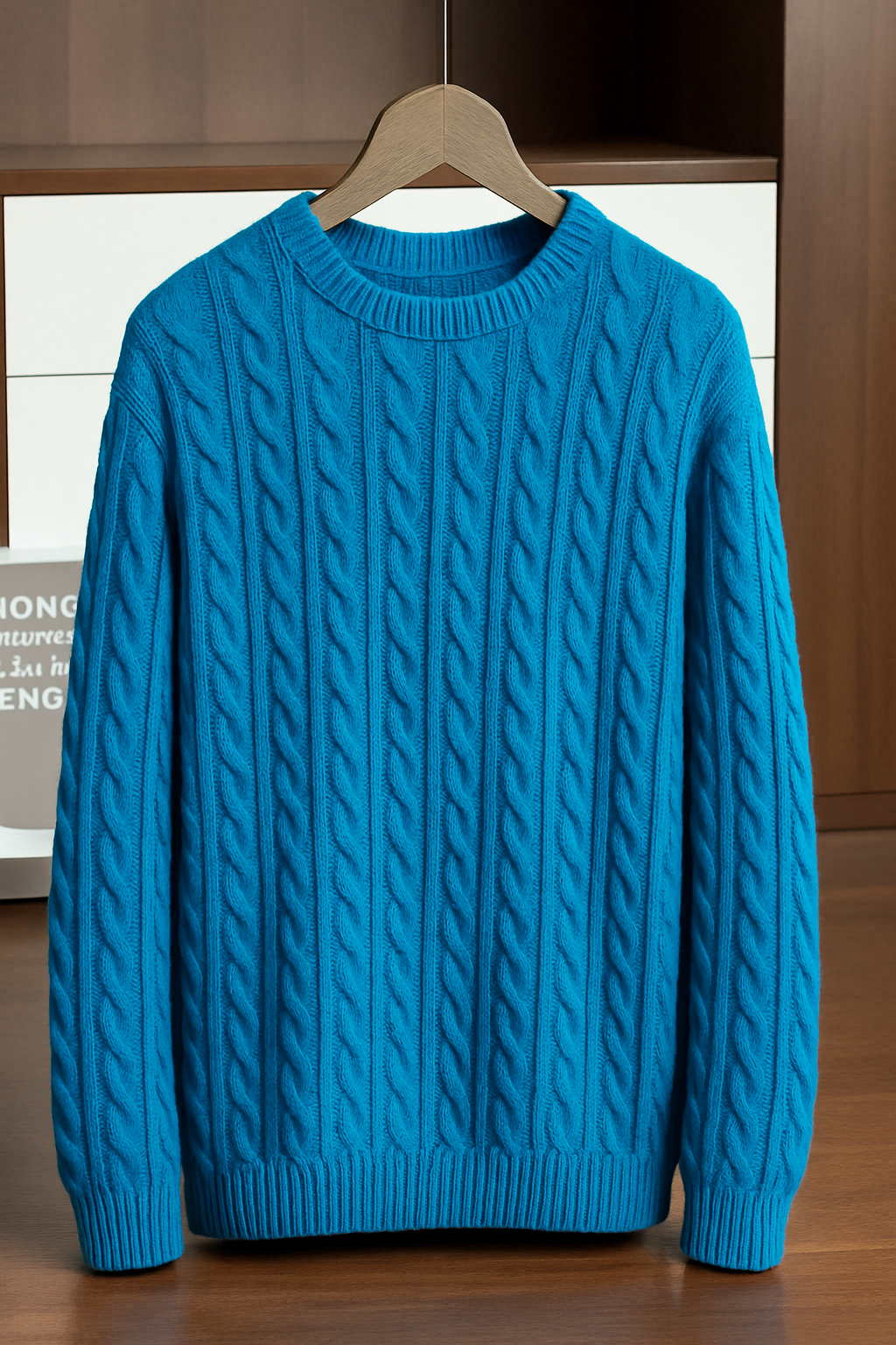 Classic Cable Knit Wool Pullover