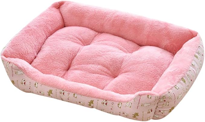 CozyPaws Plush Pet Bed – Soft Square Cushion Sofa for Cats & Dogs (Small/Medium)