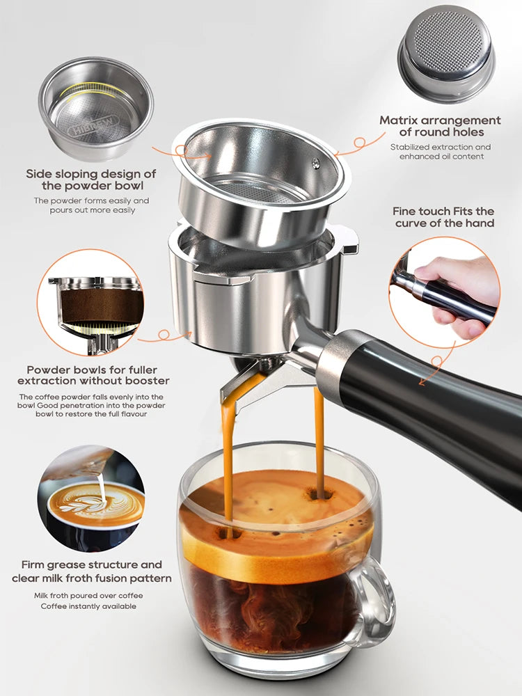 HiBREW H10B 20Bar Espresso Machine – Semi-Automatic Coffee Maker with Hot & Cold Modes