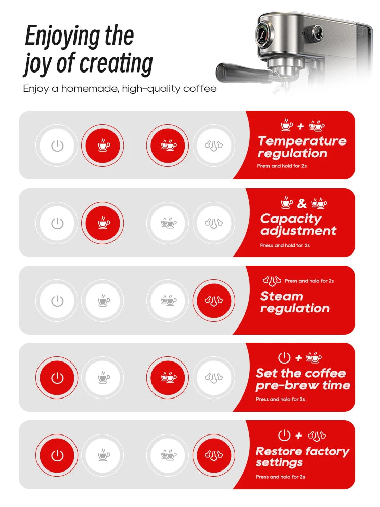 HiBREW H10B 20Bar Espresso Machine – Semi-Automatic Coffee Maker with Hot & Cold Modes