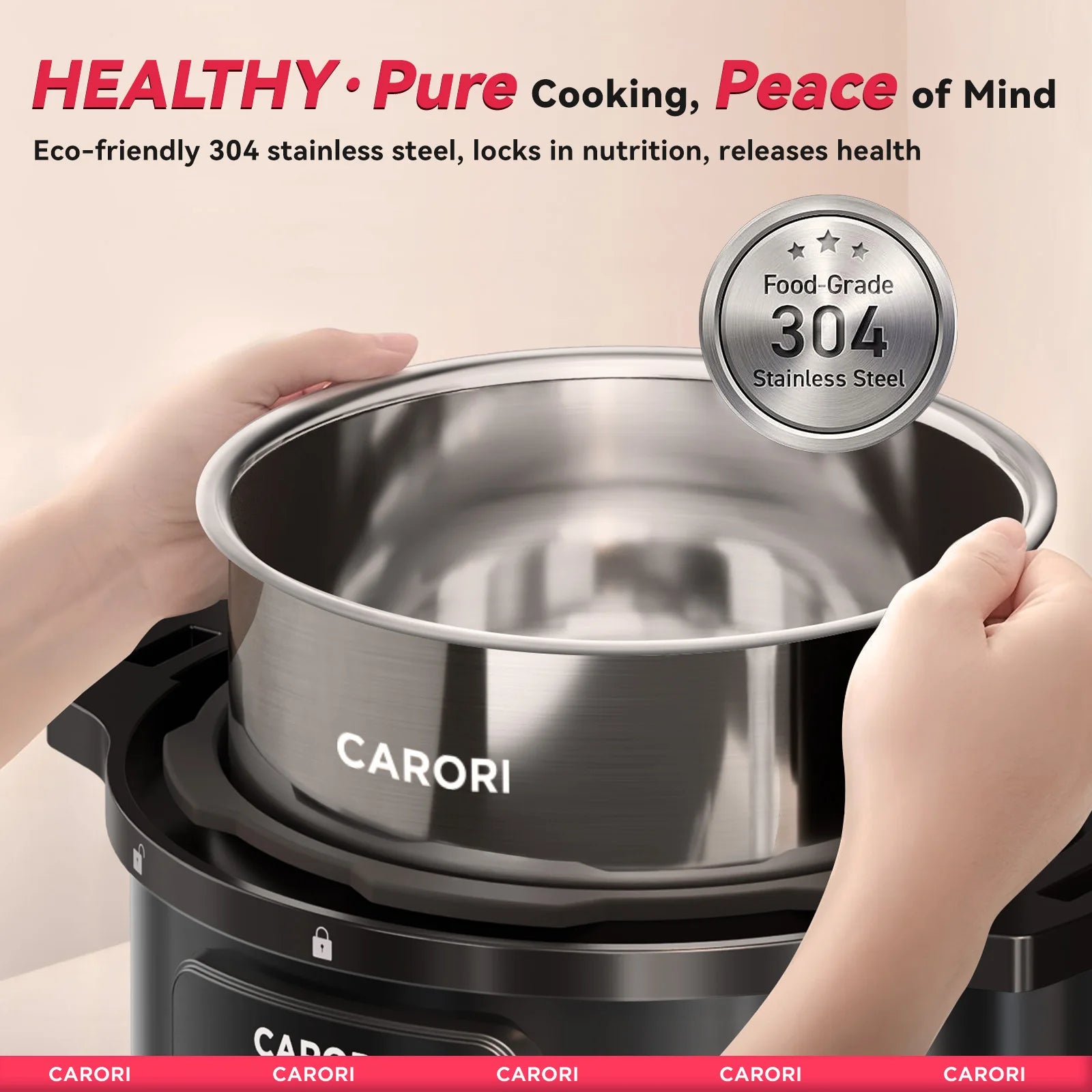 1200W 12-in-1 Electric Pressure Cooker – 8Qt Stainless Steel Multi-Cooker