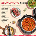 1200W 12-in-1 Electric Pressure Cooker – 8Qt Stainless Steel Multi-Cooker