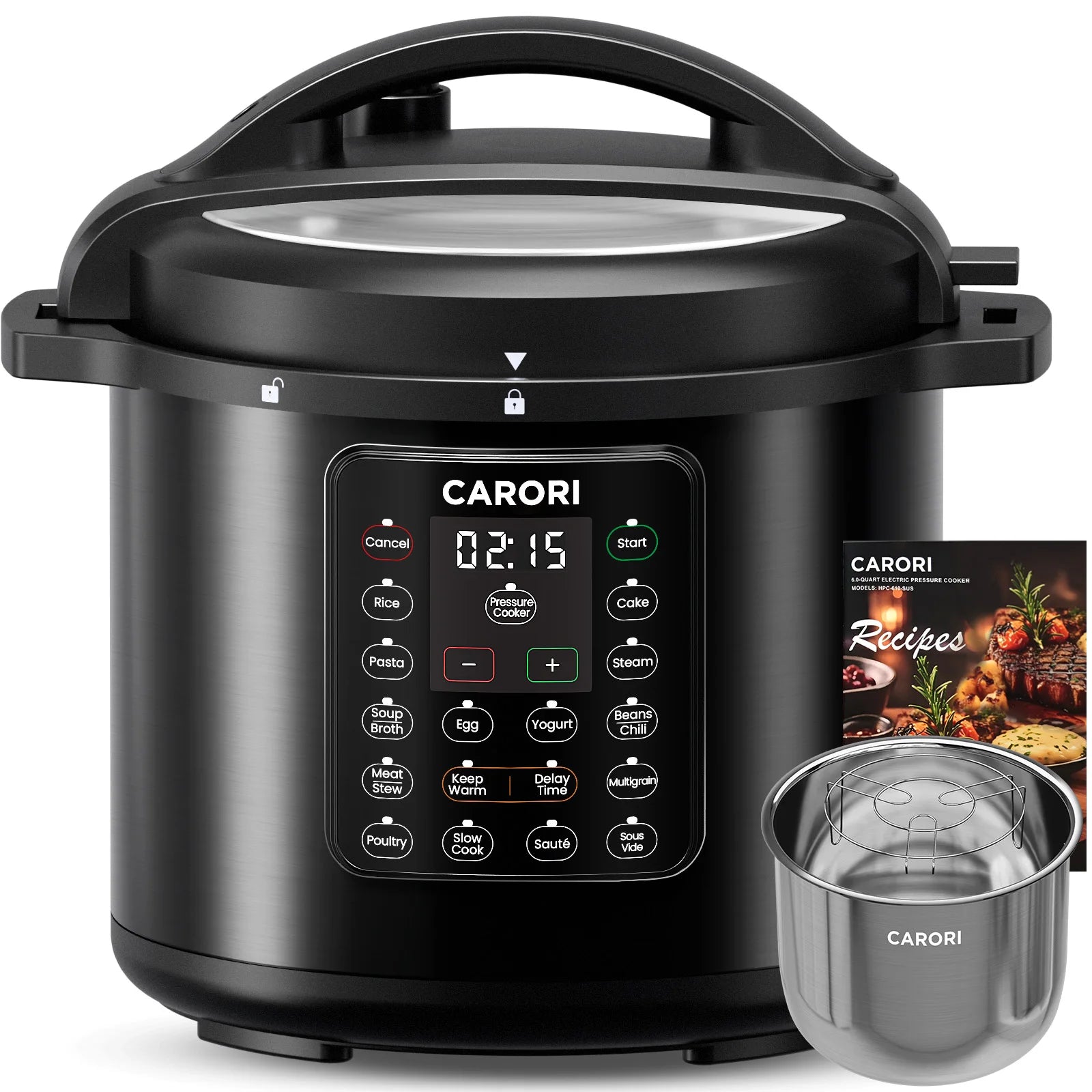 1200W 12-in-1 Electric Pressure Cooker – 8Qt Stainless Steel Multi-Cooker