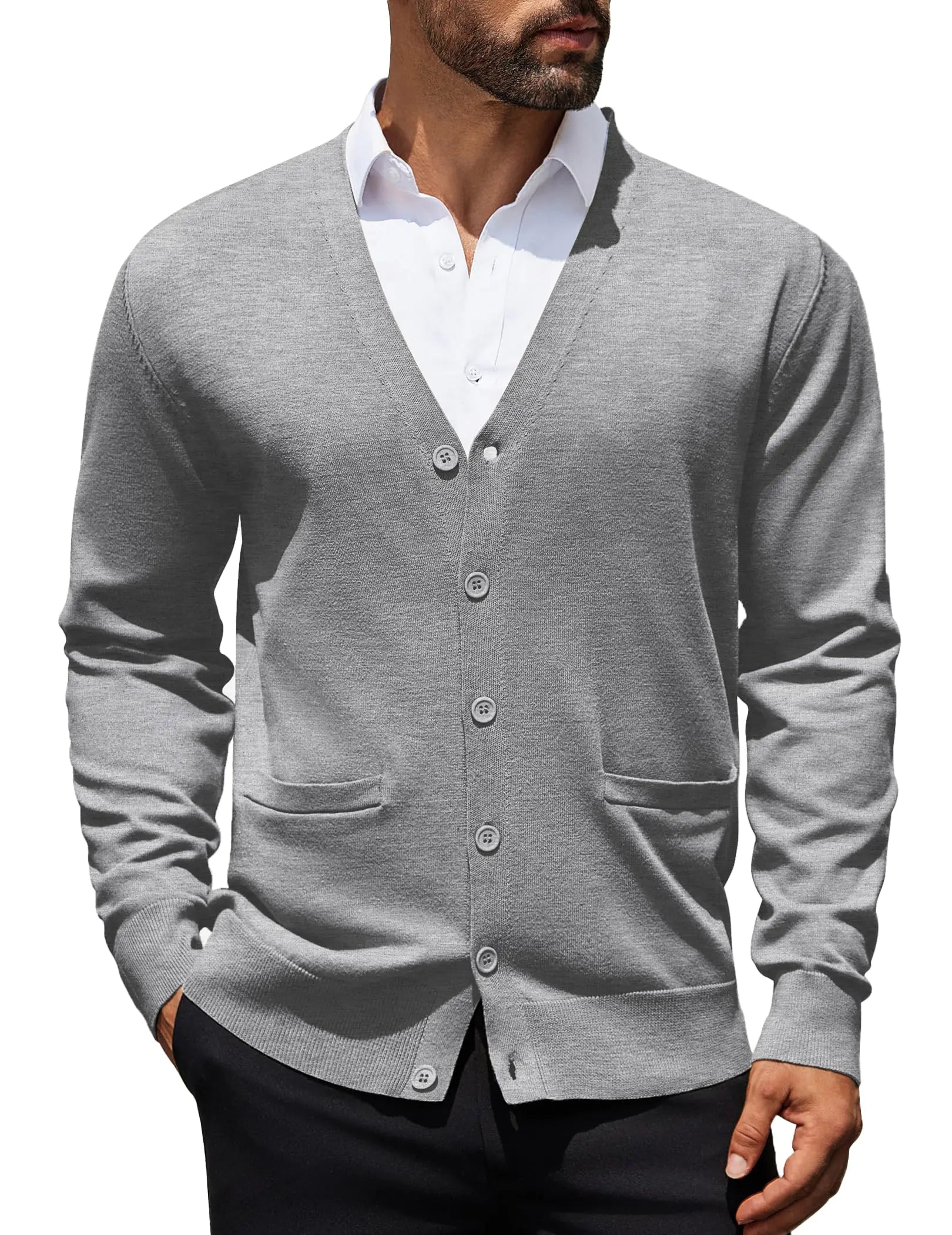 COOFANDY Men’s V-Neck Cardigan Sweater
