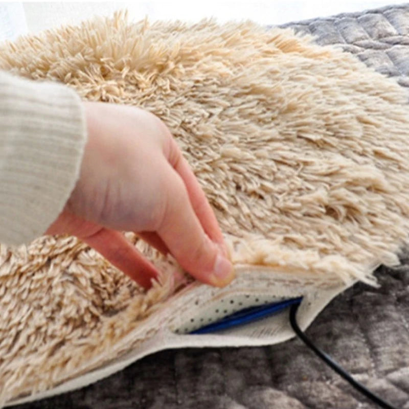 USB Pet Heating Pad – Plush Electric Blanket for Cats & Dogs