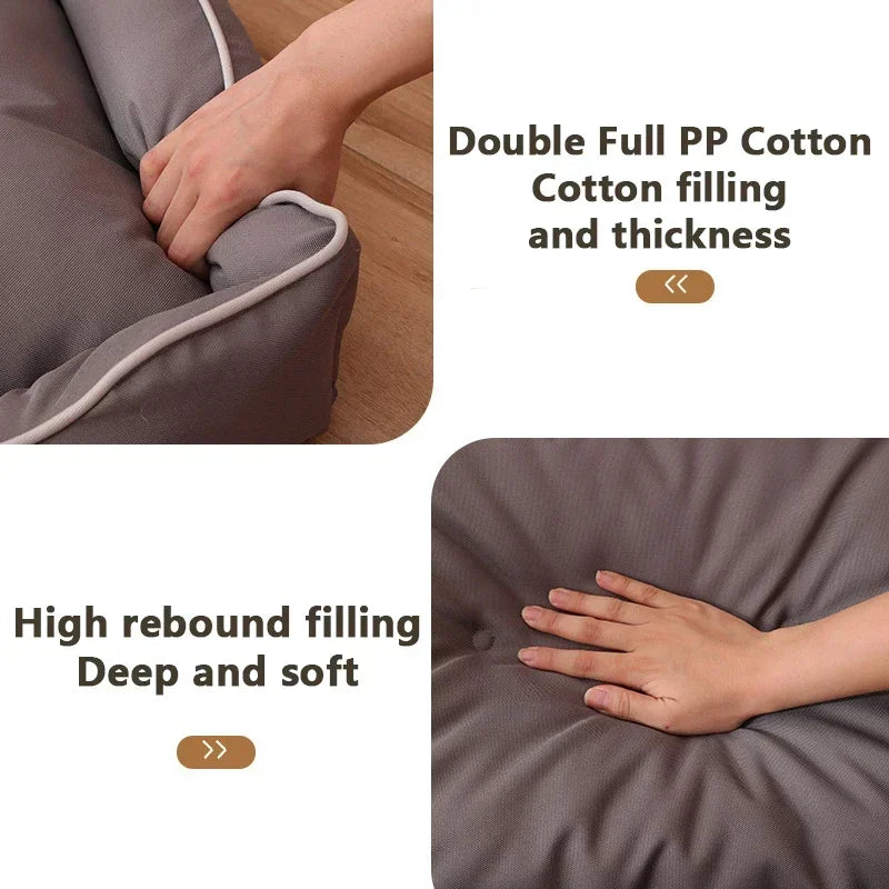 Durable Dog Bed – Waterproof Oxford Pet Mat with Thick PP Cotton Filling