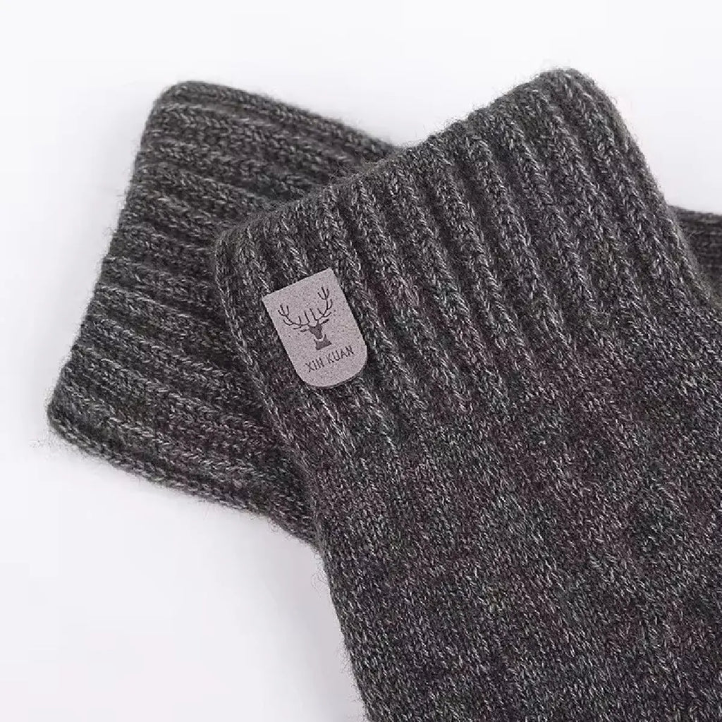 Warm Wool Knit Gloves for Men