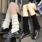 Y2K Women’s Knit Leg Warmers – Lolita Long Socks & Boot Cuffs for Autumn/Winter