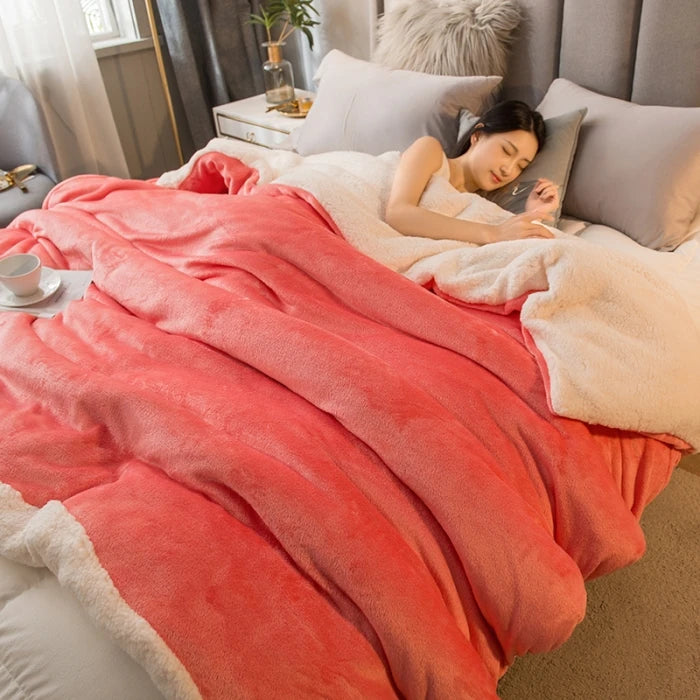 Ultra-Cozy Sherpa Fleece Blanket