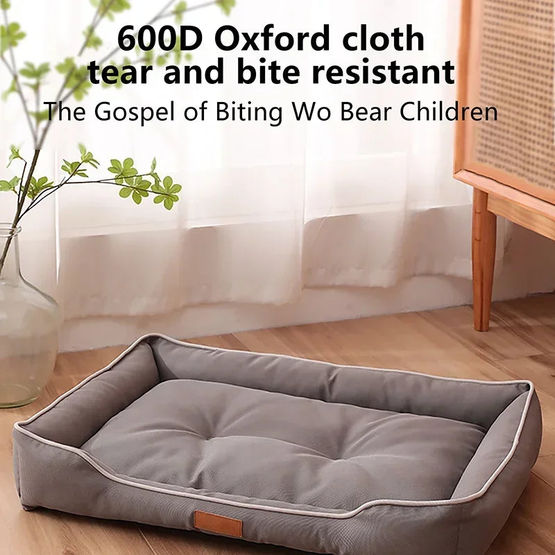 Durable Dog Bed – Waterproof Oxford Pet Mat with Thick PP Cotton Filling