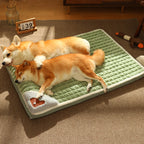Calming Dog Bed – Soft Luxury Pet Mat with Pillow & Removable Washable Cover