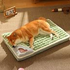 Calming Dog Bed – Soft Luxury Pet Mat with Pillow & Removable Washable Cover