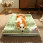 Calming Dog Bed – Soft Luxury Pet Mat with Pillow & Removable Washable Cover