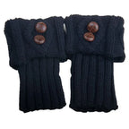 Women’s Knit Leg Warmers – Cozy Wool Boot Covers with Buttons