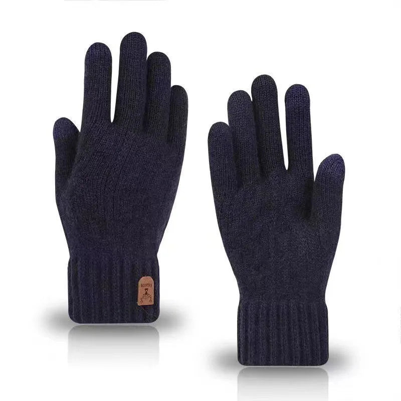Warm Wool Knit Gloves for Men