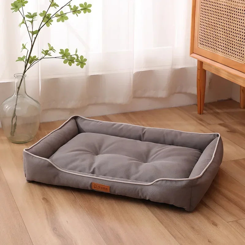 Durable Dog Bed – Waterproof Oxford Pet Mat with Thick PP Cotton Filling
