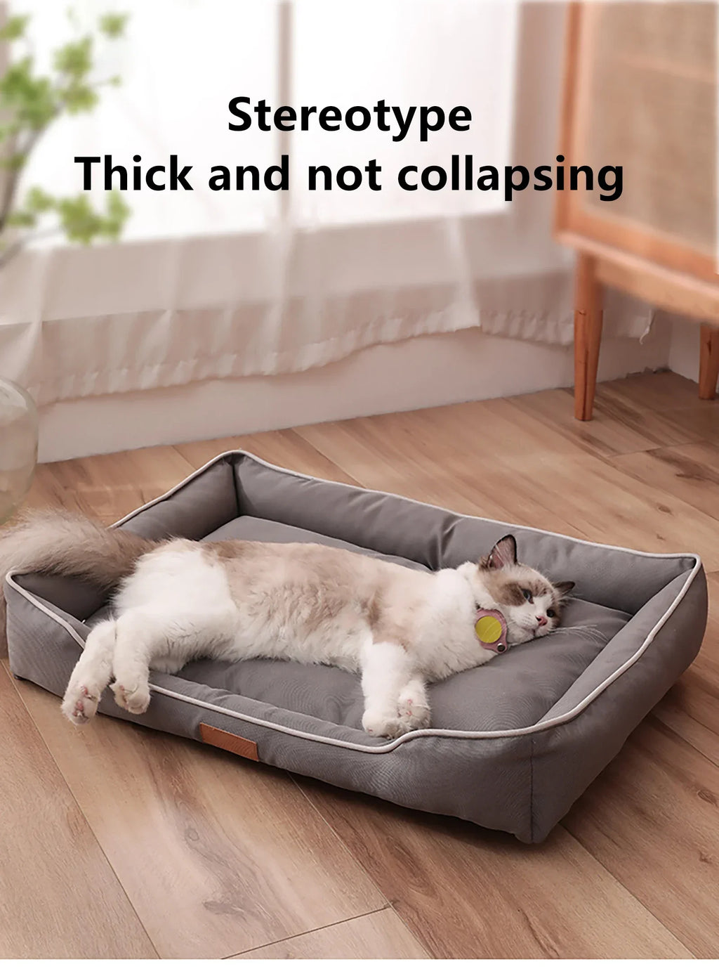 Durable Dog Bed – Waterproof Oxford Pet Mat with Thick PP Cotton Filling