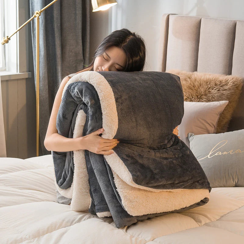 Ultra-Cozy Sherpa Fleece Blanket