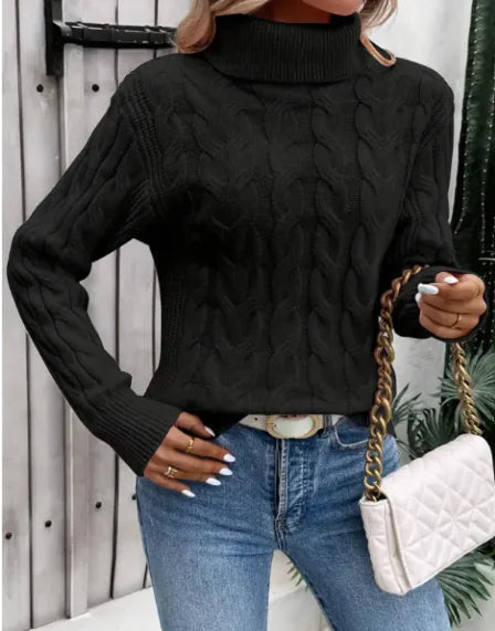Ladies' Cable-knit Cozy Turtleneck
